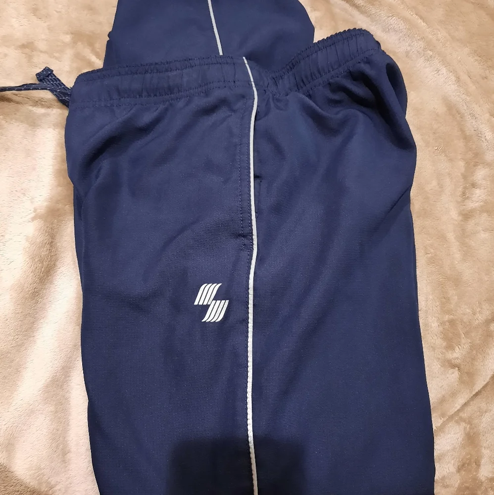 The Children's Place Navy Blue Jogger Sweatpants with White Piping